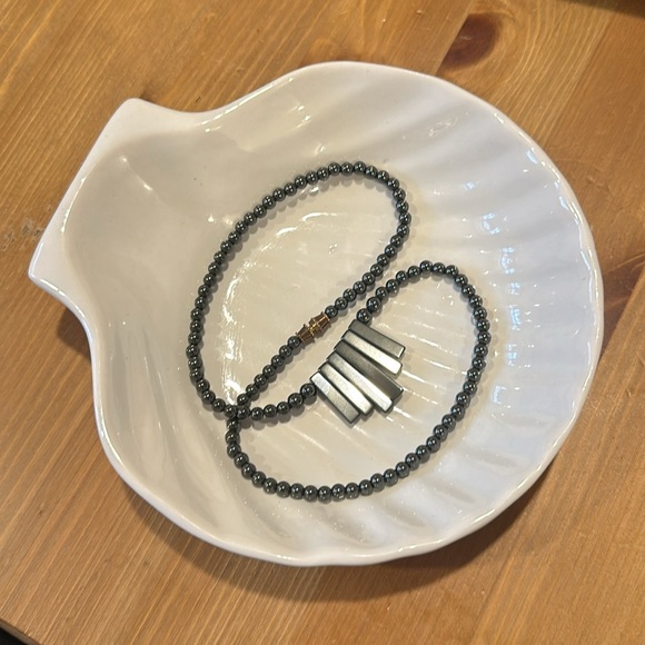 Black Beaded Hematite Necklace - Picture 1 of 7